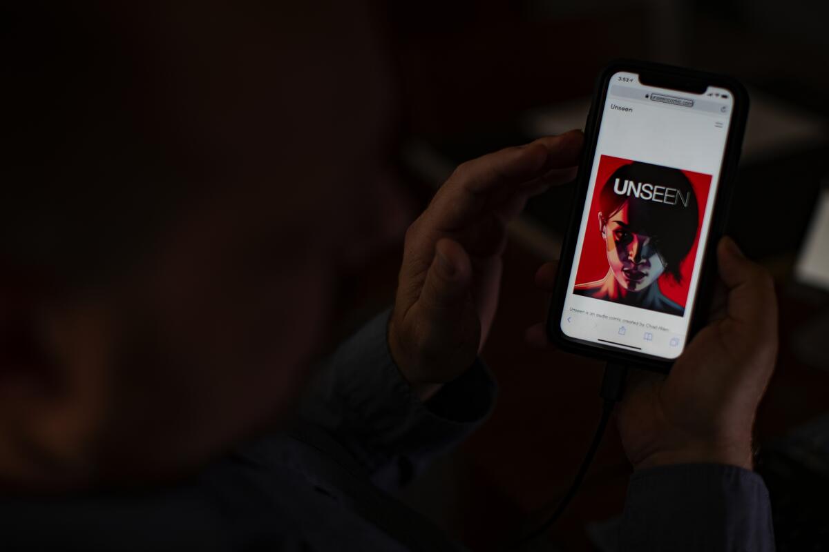 Comic book writer and magician Chad Allen created an audio comic book titled "Unseen."
