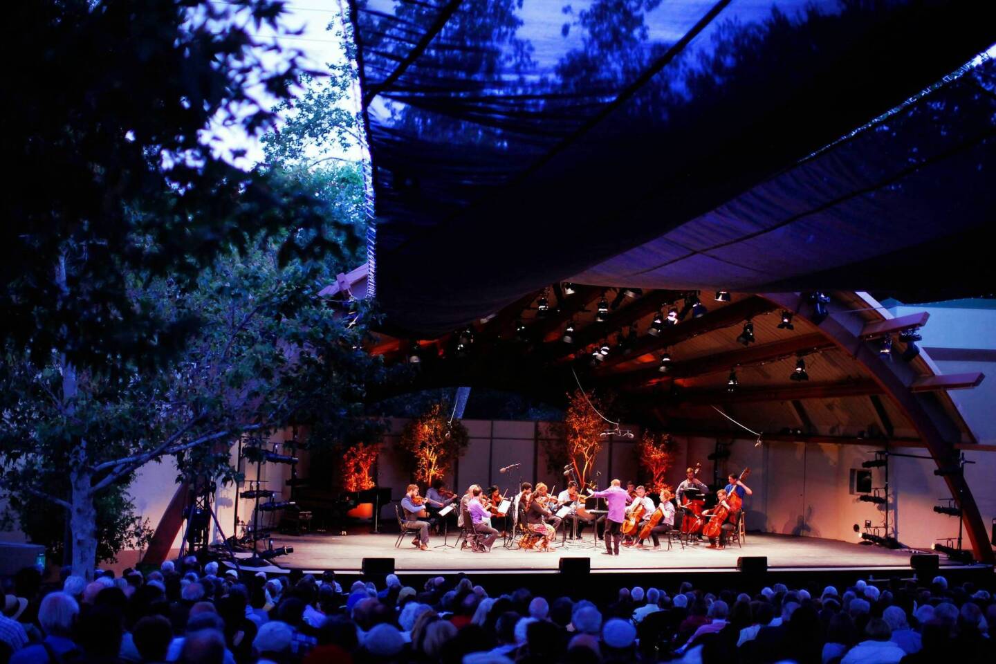 The MMDG Music Ensemble performs at the Libbey Bowl during the Ojai Music Festival.