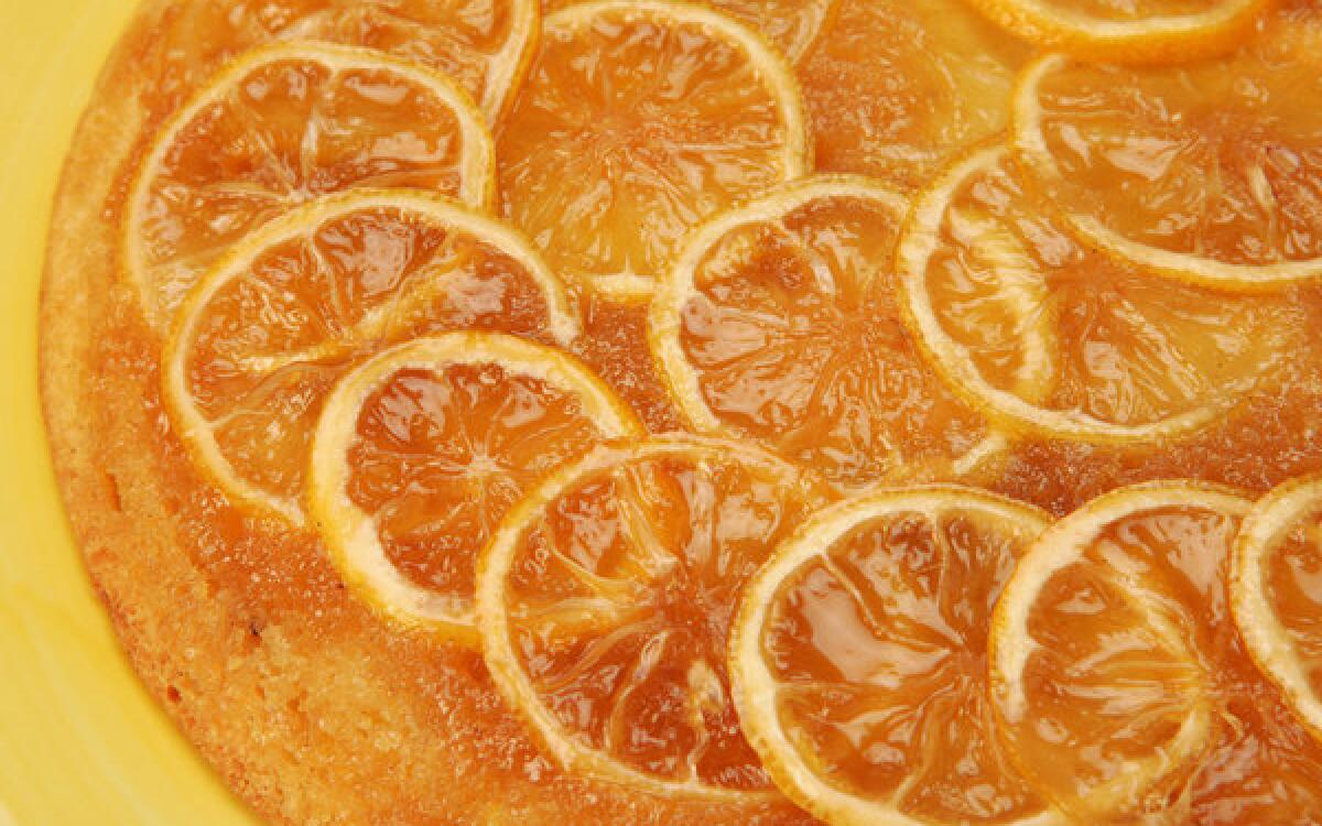 Lemon upside-down cake