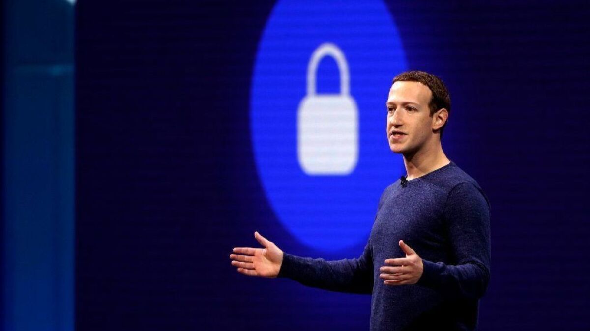 Facebook Chairman and CEO Mark Zuckerberg makes the keynote speech at Facebook's developer conference on May 1 in San Jose.