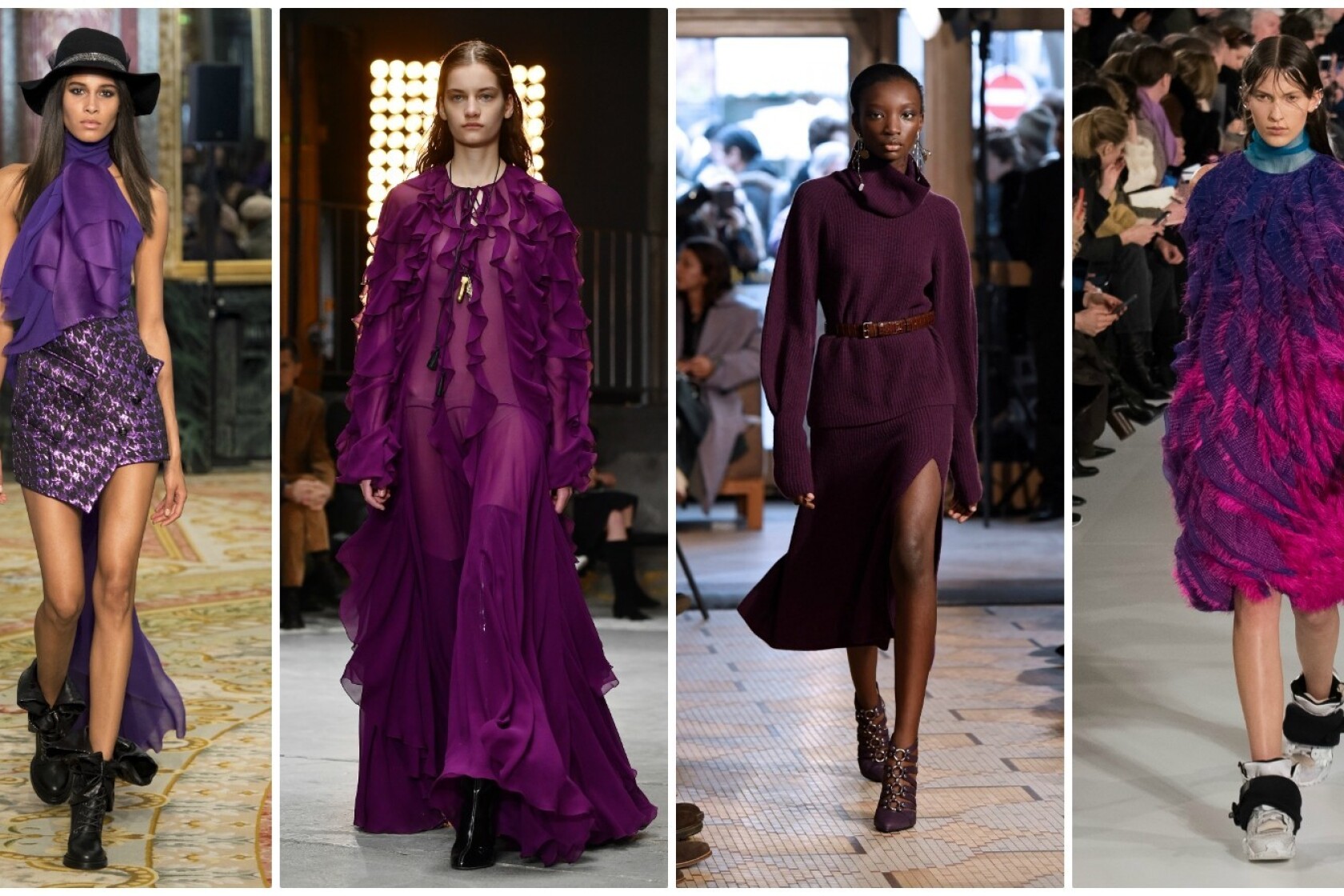 Paris Fashion Week trend takeaway: pops of purple, silver belles, giant ...