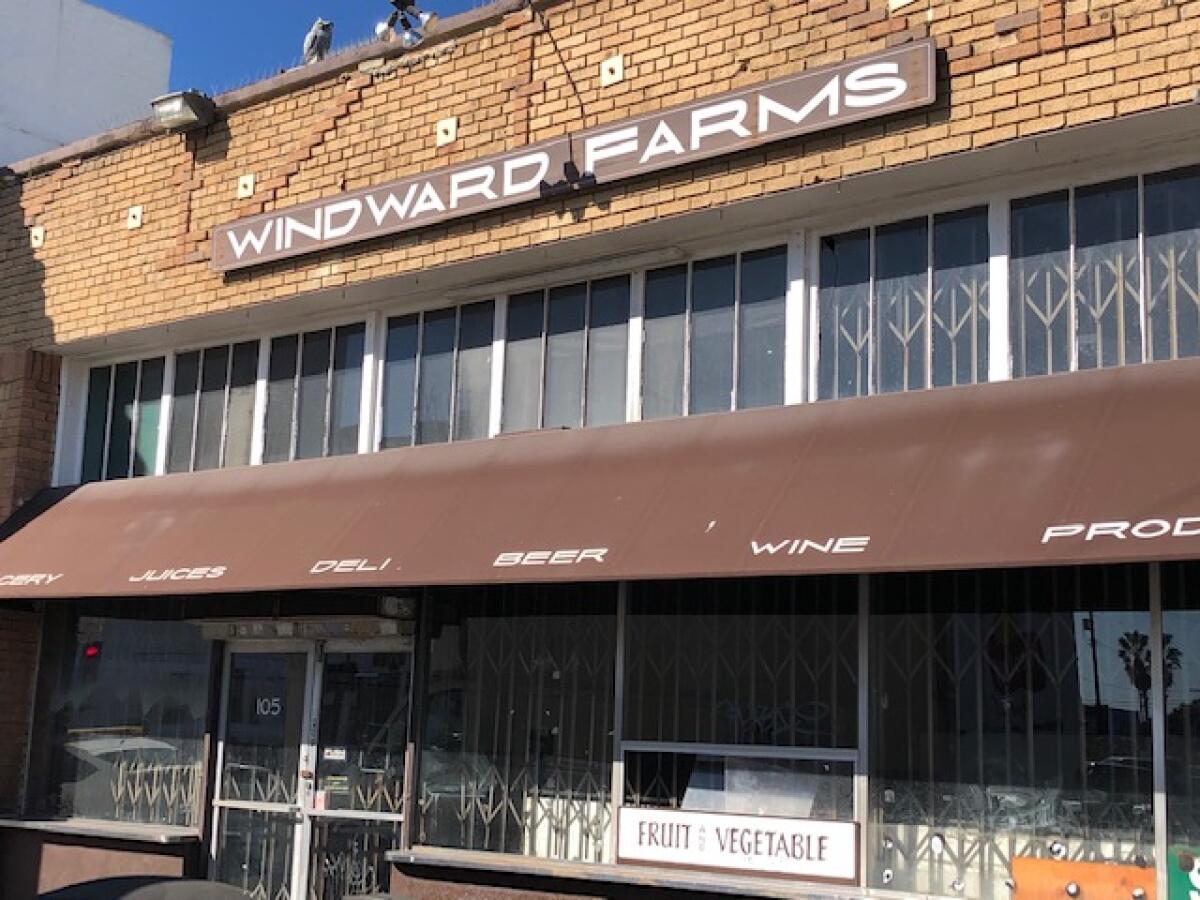 The beloved Windward Farms grocery stands empty in Venice.
