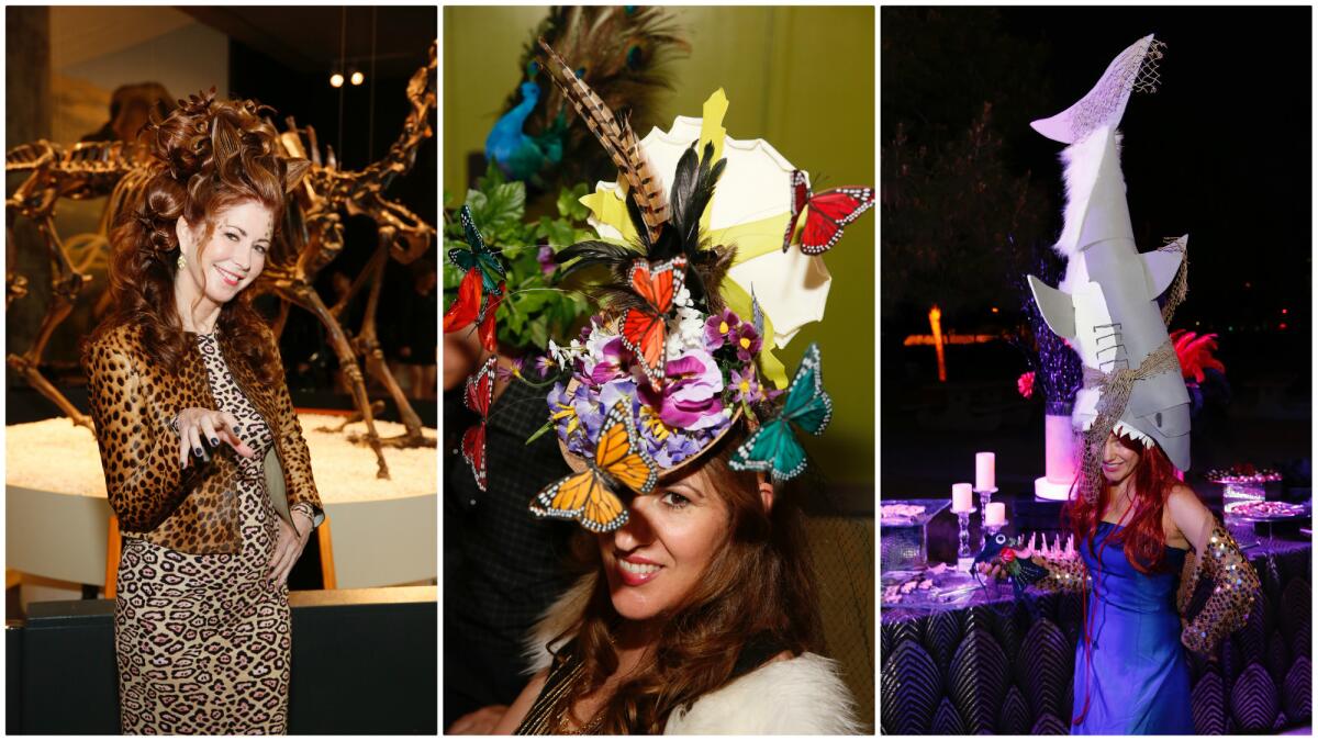 Memorable looks from the 2016 Ice Age Hair Ball included those of, from left, Dana Delany, Lisette Parra and Tara Lewis.