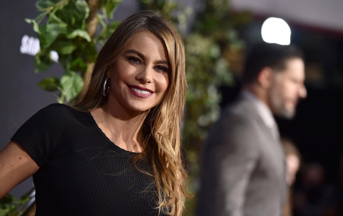 Sofia Vergara, seen here at the Los Angeles premiere of "Jurassic World on June 9, posts a selfie wearing little to no makeup.