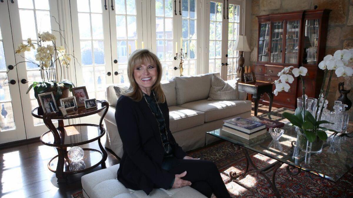 Ann Dashiell, a real estate agent with Pacific Union International, at her daughter's home in Beverly Hills.