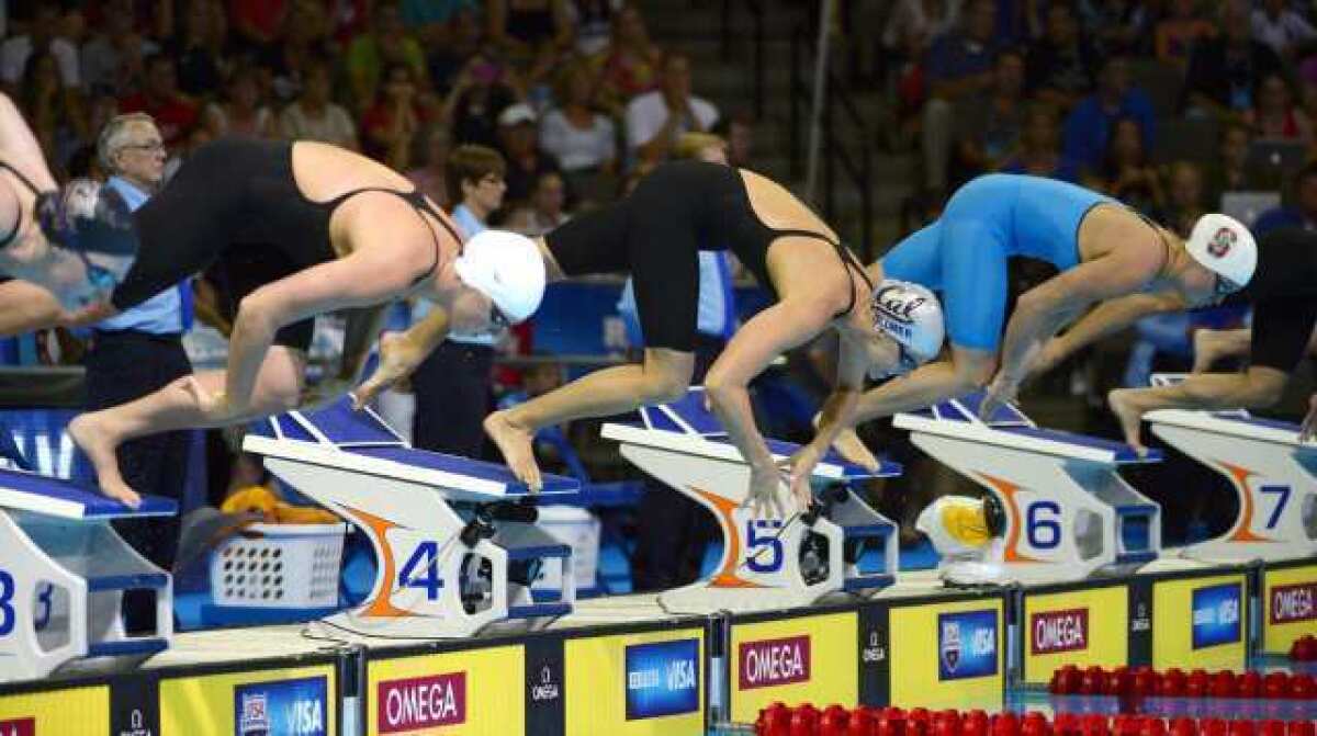 There are 948 athletes competing in swimming at the London Olympics.