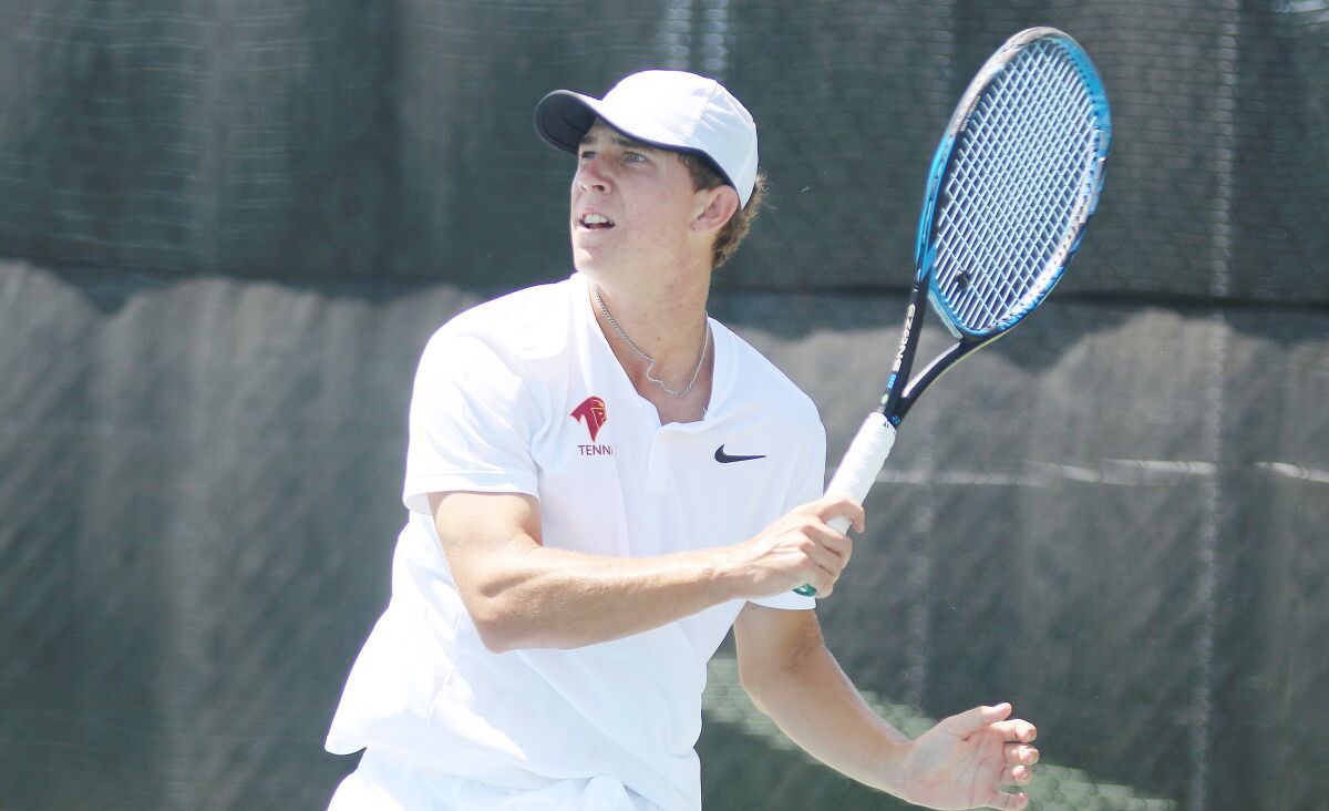 Torrey Pines Co-Captain Alex Stafford rebounded from a singles loss to win at No. 1 doubles.