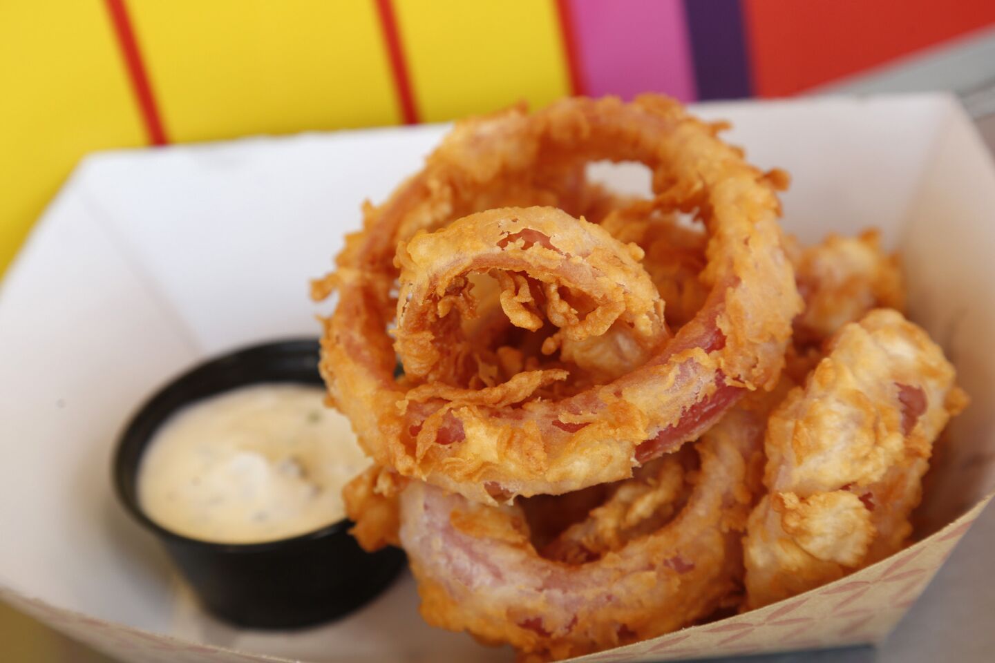 Pickled Red Onion Rings from The Pico House food truck.