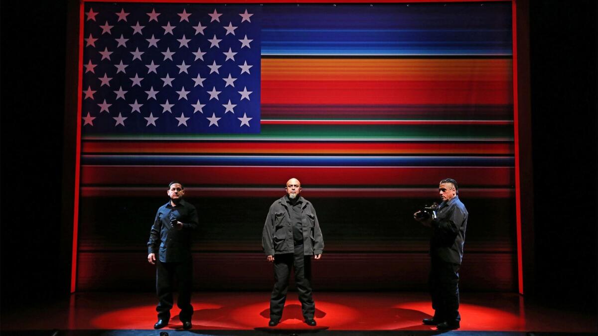 “Culture Clash (Still) in America,” which is written and performed by Richard Montoya, Ricardo Salinas and Herbert Siguenza of Culture Clash, runs at the South Coast Repertory in Costa Mesa through Jan. 20.