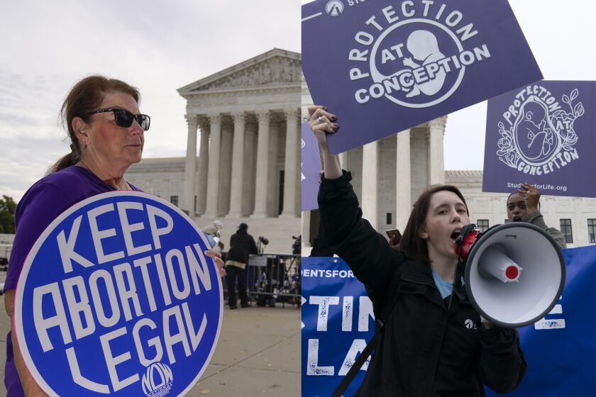 Protests supporting and opposing Roe v. Wade have been common in front of the Supreme Court building in Washington, D.C., as the court leans toward overturning the landmark decision.