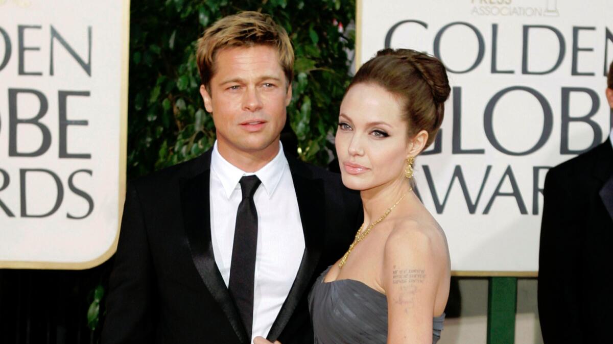 Brad Pitt and Angelina Jolie at the 2007 Golden Globe Awards.