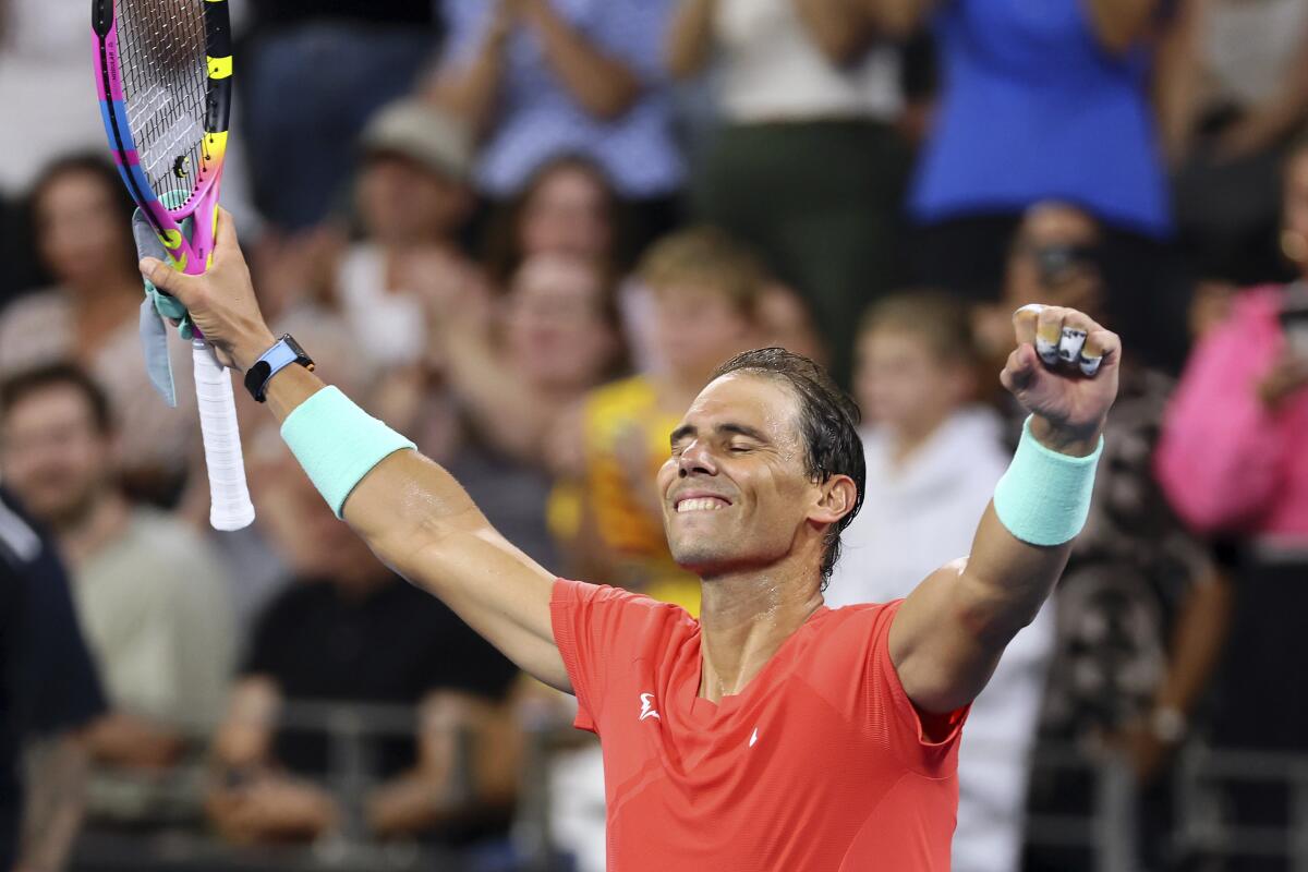 Nadal returns with a win in Brisbane in first competitive singles