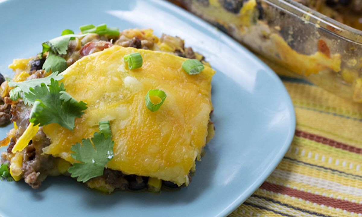 Tex-Mex beef lasagna