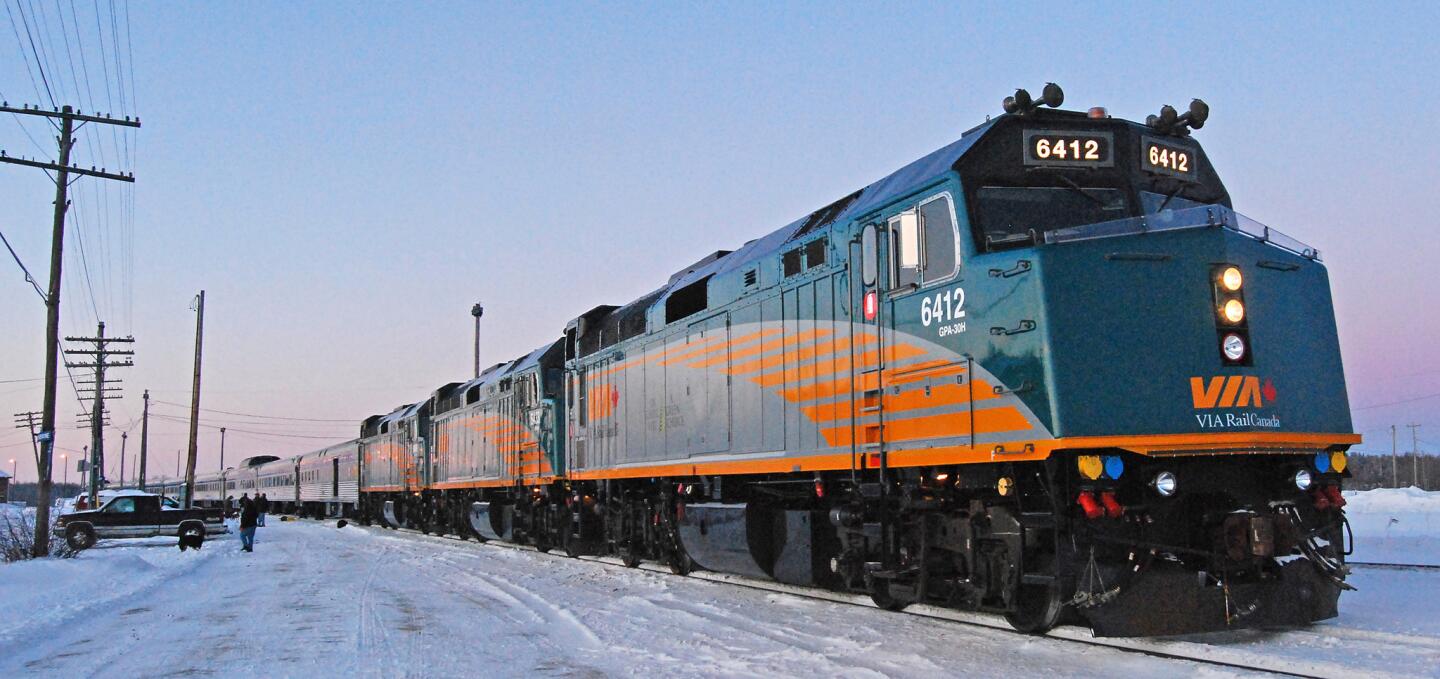 Winter train, Canada