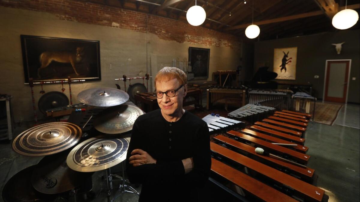 Composer Danny Elfman at his studio in Los Angeles. He may be best known for scoring movies, including the new "Dumbo," but Elfman intends to push into more classical terrain.