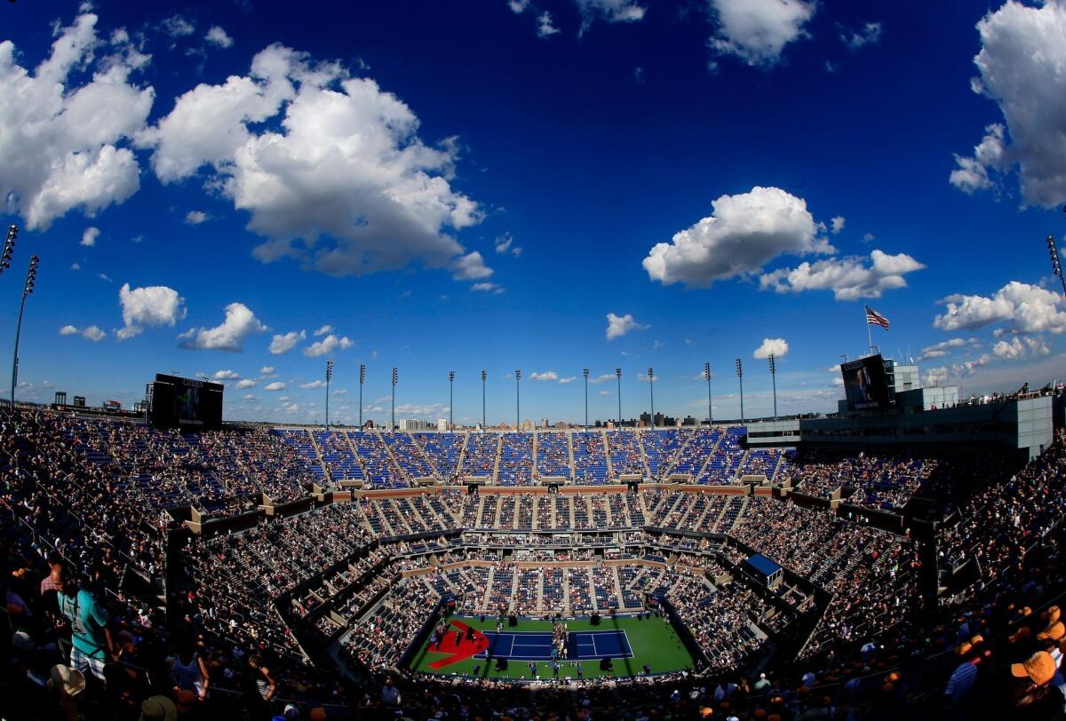 The U.S. Open tennis tournament will take place Aug. 26 to Sept. 9 at the USTA Billie Jean King National Tennis Center in New York. Above, Arthur Ashe Stadium, the main venue.