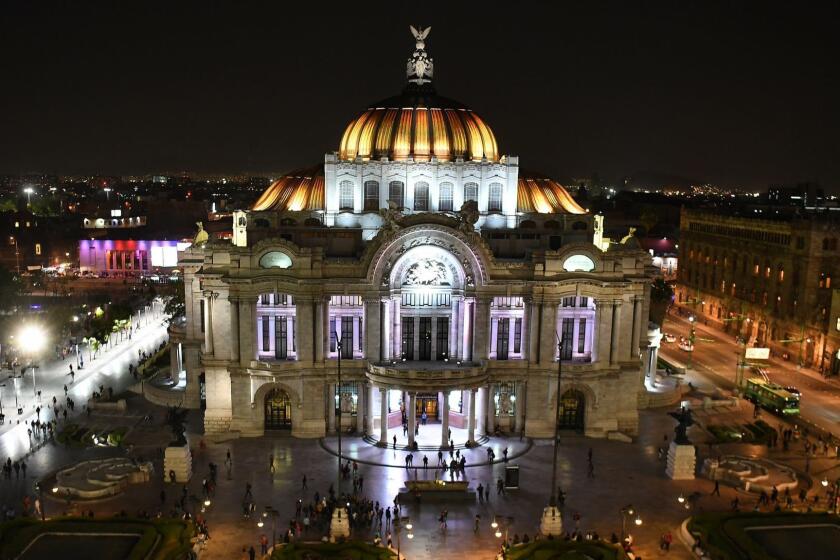 MEXICO CITY, MEXICO FEBRUARY 20, 2018-A view from the Sears buiding of the Palacio de Bellas Artes in Mexcio City. (Wally Skalij/Los Angeles Times)