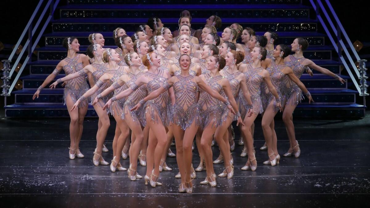 The Rockettes perform at New York's Radio City Music Hall.