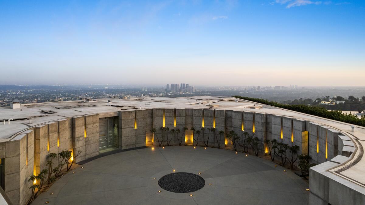 A property overlooking the Los Angeles skyline