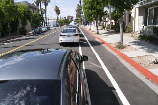 San Diego, CA - June 22: The city recently painted new bike lanes along Park Boulevard in University Heights on Wednesday, June 22, 2022 in San Diego, CA. (Nelvin C. Cepeda / The San Diego Union-Tribune)