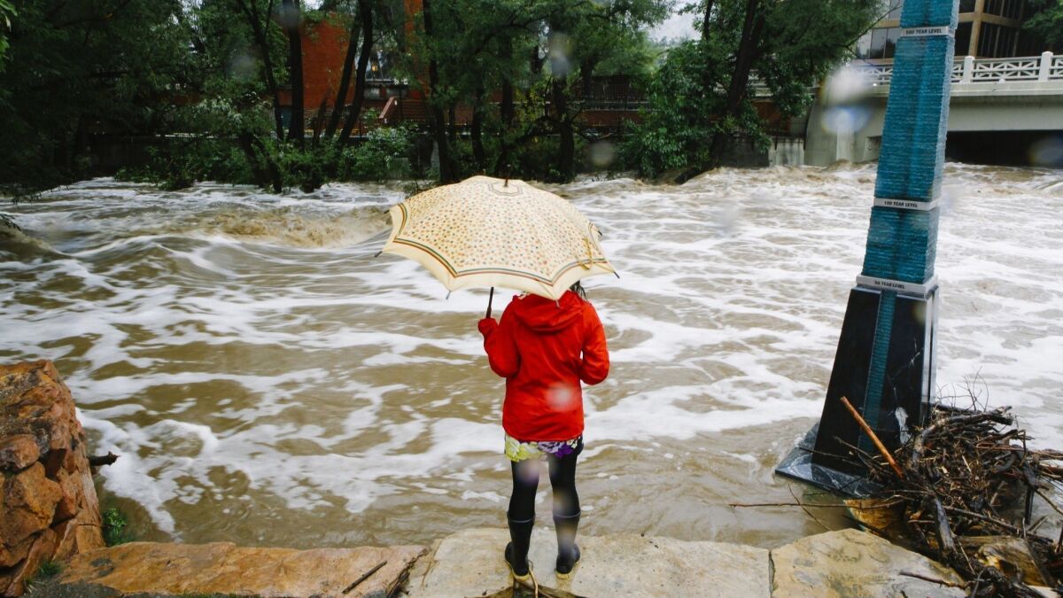 Inland floods, like those that affected Colorado in 2013, are projected to increase in many parts of the country under climate change.