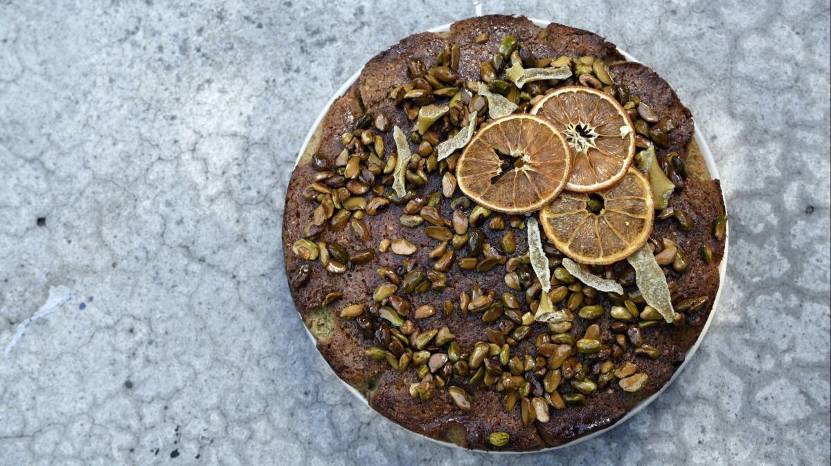 Lemon-pistachio cake.