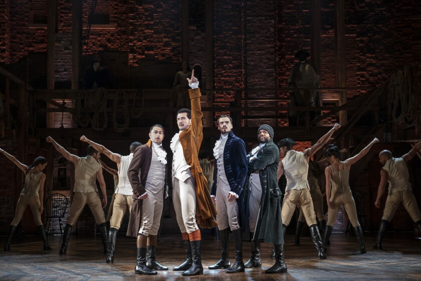 They're not throwin' away their shot: The actors of "Hamilton's" national tour.
