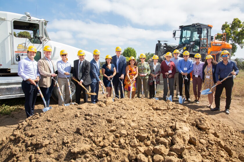 Officials break ground Sept. 19 for the Beverly and Joseph Glickman Hillel Center in La Jolla.