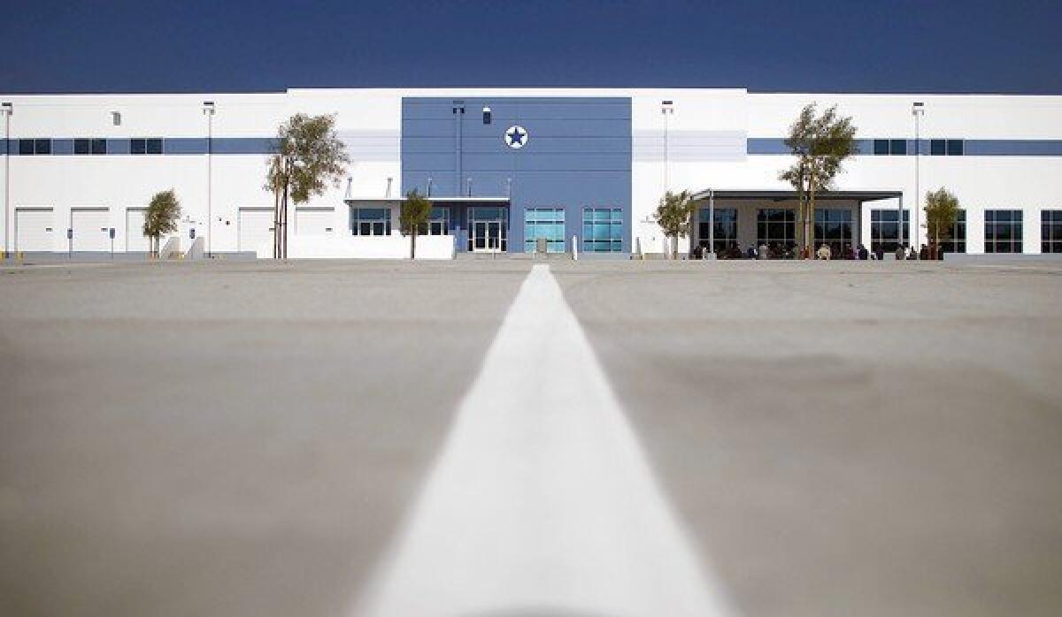 Amazon's fulfillment center in San Bernardino. The e-commerce giant plans to open another facility in nearby Moreno Valley.