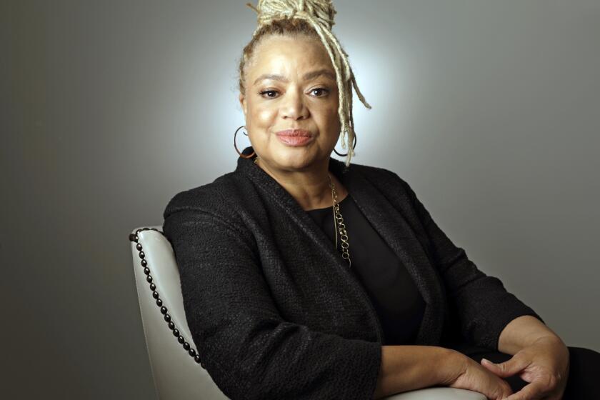 LOS ANGELES, CALIFORNIA--OCT. 29, 2019--Director Kasi Lemmons directs the new move Harriet, which tells the story of Harriet Tubman. (Carolyn Cole/Los Angeles Times)