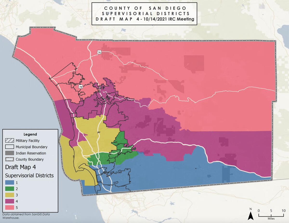 Supervisor redistricting Map 4