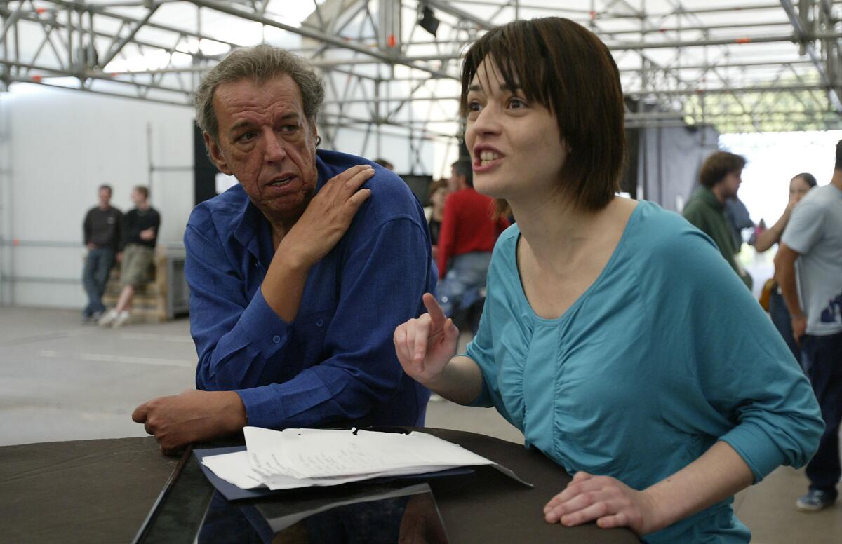 Songwriter Rod Temperton, who died last week, rehearsing in 2004 with Italian singer Carmen Consoli.