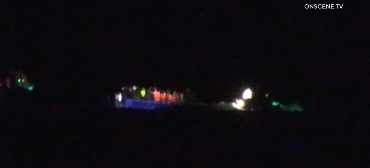 A panga carrying 23 people was spotted off Sunset Cliffs early Monday.