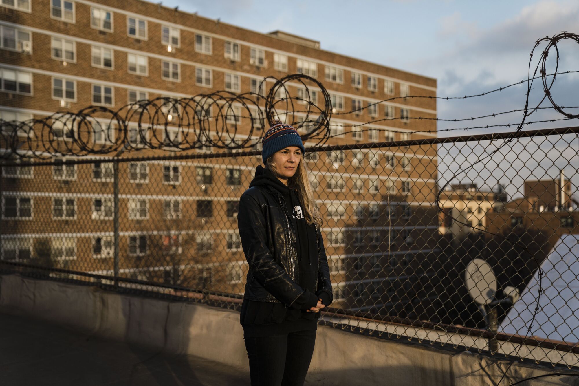 Kailin See on the roof of the East Harlem center.