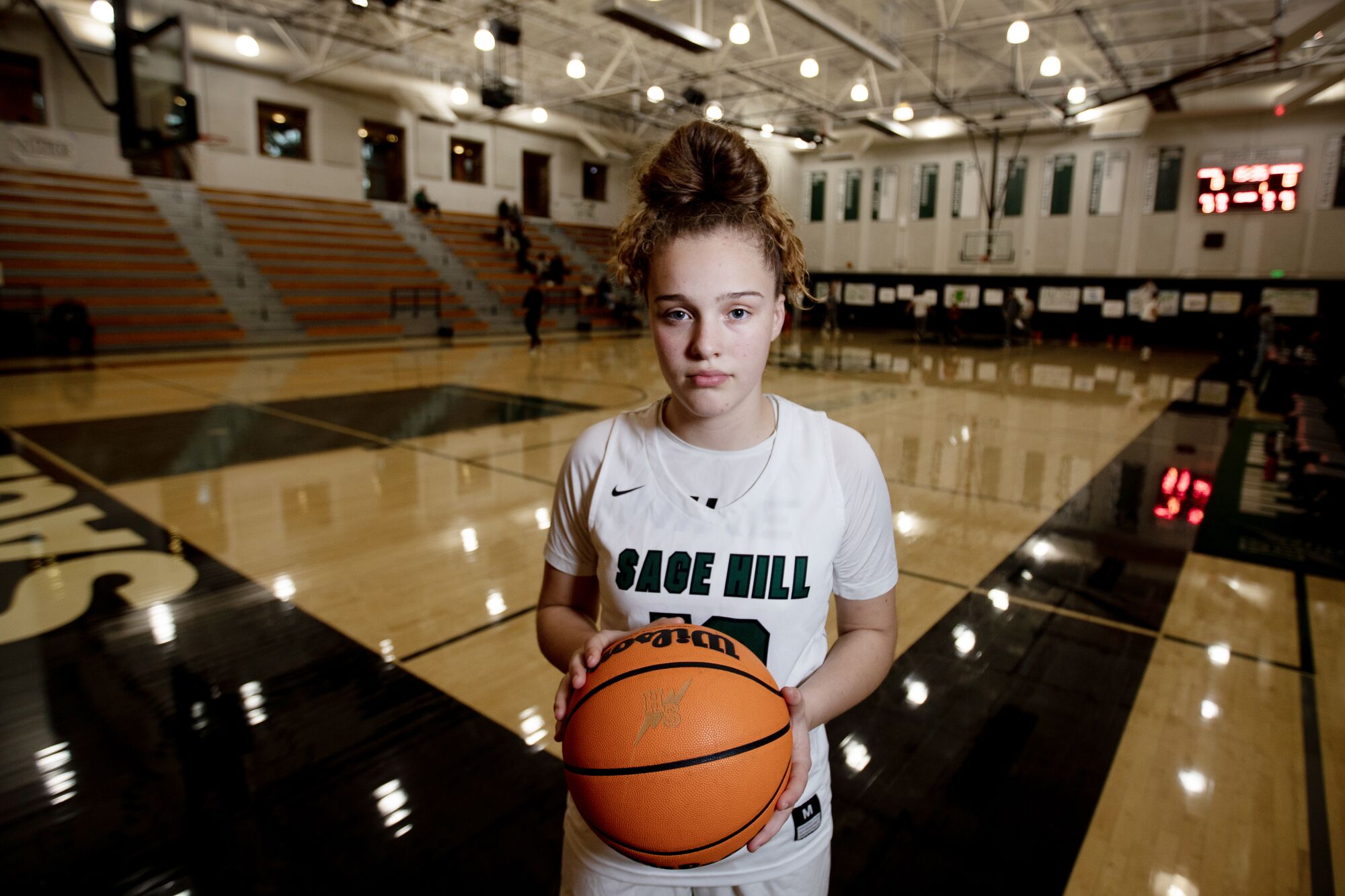 Amalia Holguin of Sage Hill School is a freshman point guard playing varsity basketball