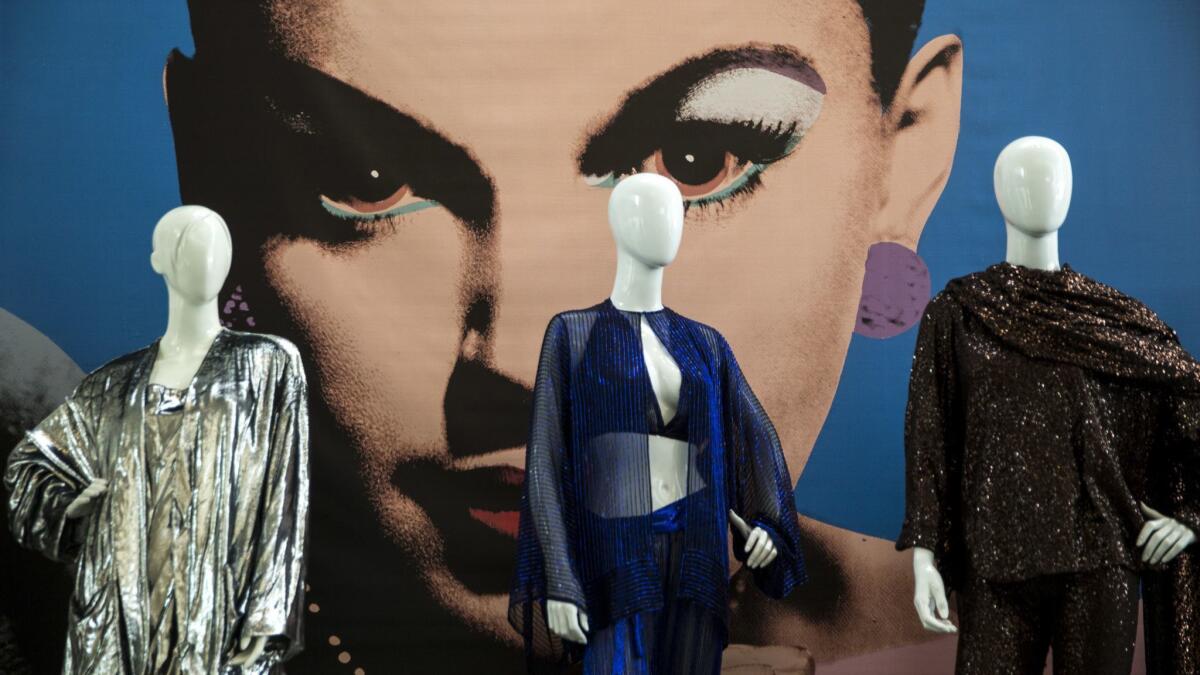 Clothing worn by Liza Minnelli is displayed in the "Love, Liza" exhibit at the Paley Center for Media in Beverly Hills.