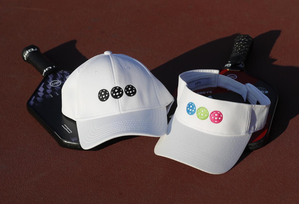 PB&Jelly sells hats and visors for pickleball players.