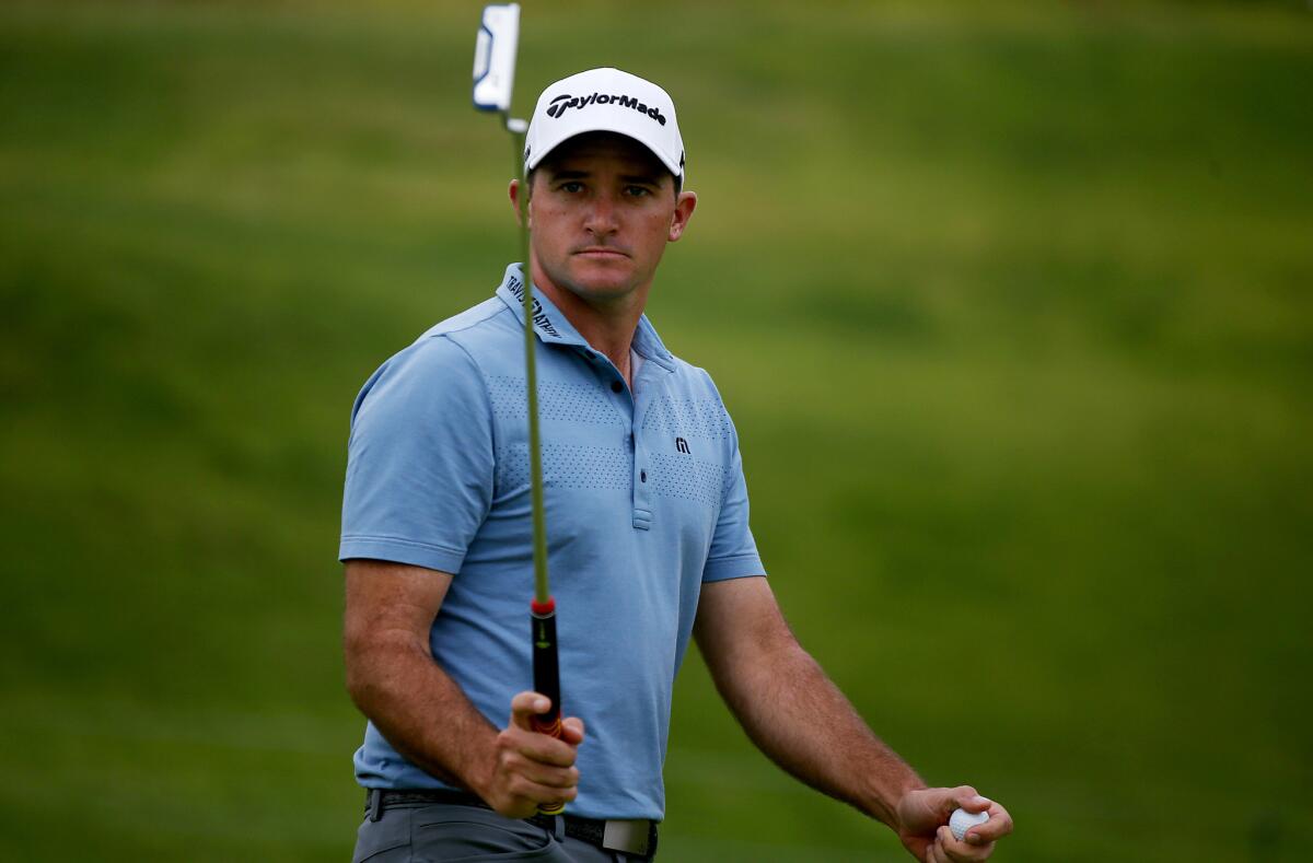 Sam Saunders finished five under par in the first round of the Genesis Open at Riviera Country Club on Feb. 16.