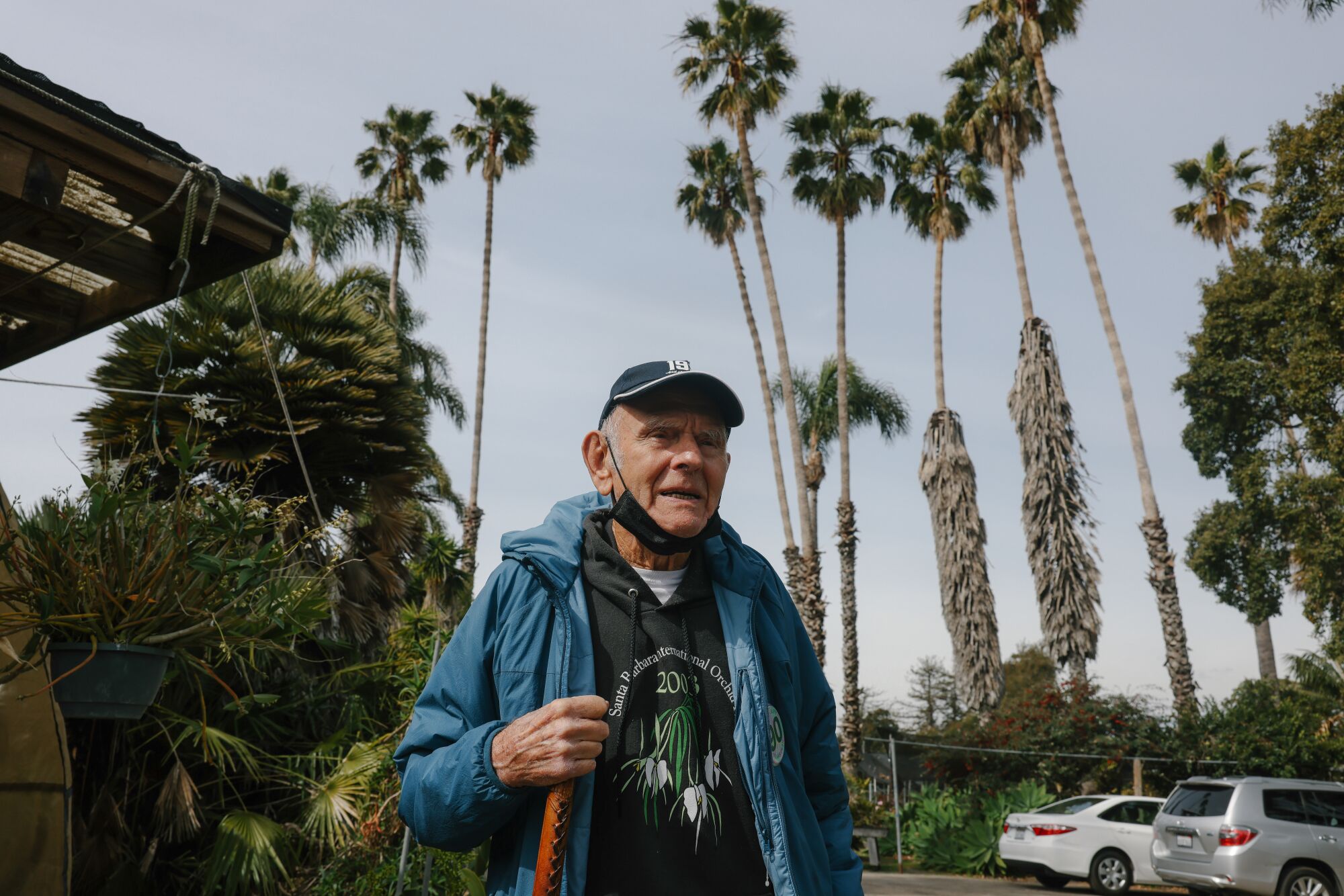 Paul Gripp stands at the business he helped start in 1957 as one the premiere hybridizers at the Santa Barbara Orchid Estate.