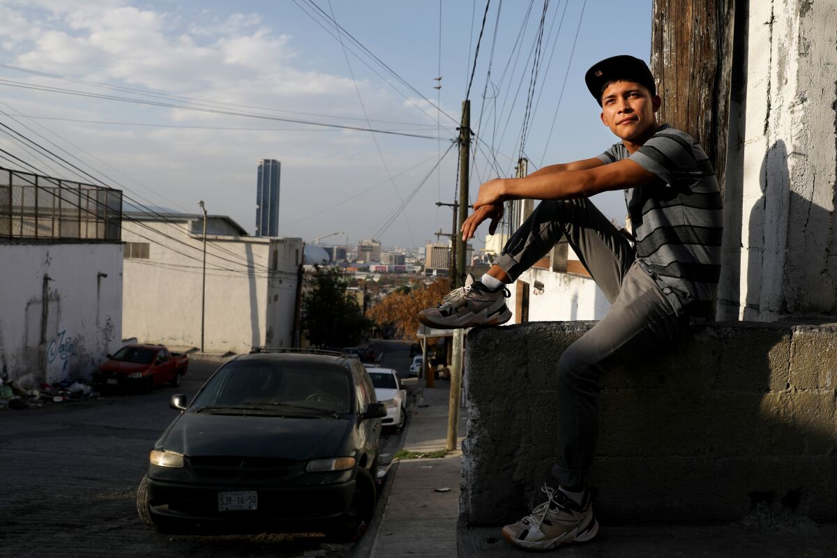 Actor Juan Daniel Garcia Trevino, 21, protagonist of the movie Ya no estoy aqui poses for a portrait in La Independencia