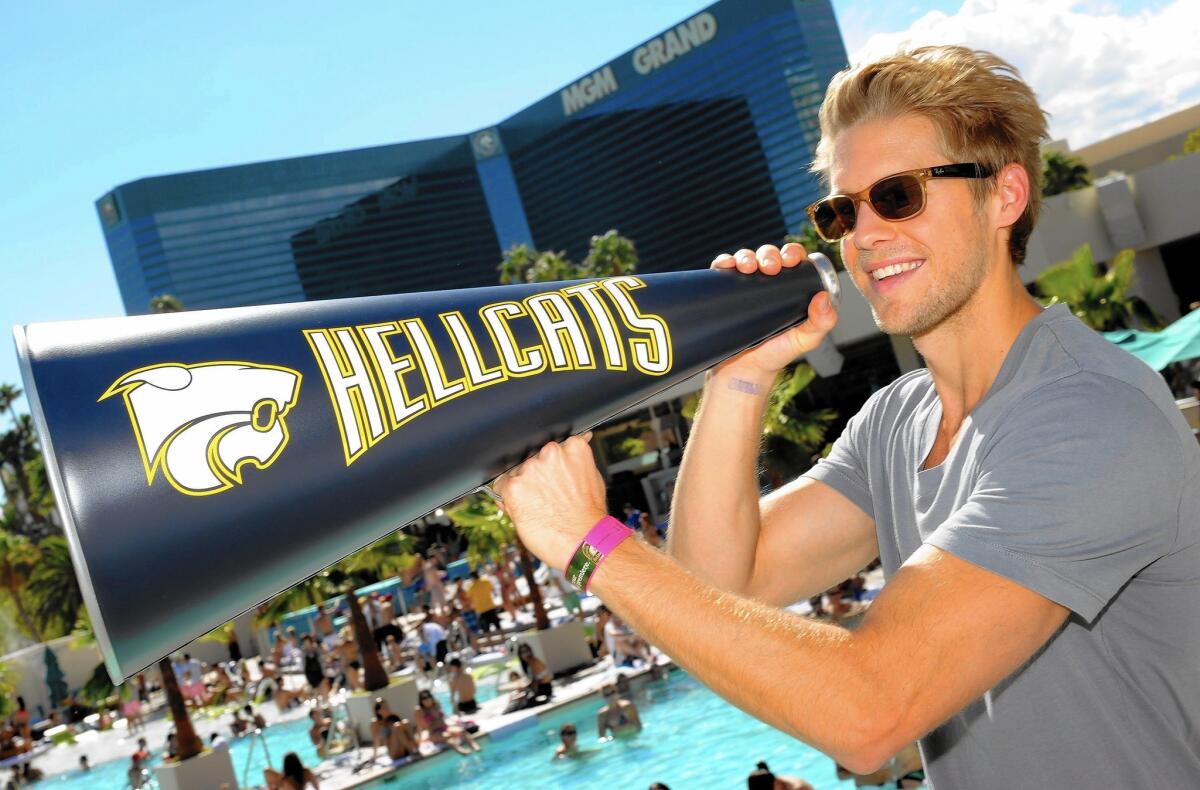 The CW Seed app has become home to the all-but-forgotten cheerleading dramedy “Hellcats." Above, "Hellcats" actor Matt Barr at a Las Vegas pool in 2010.