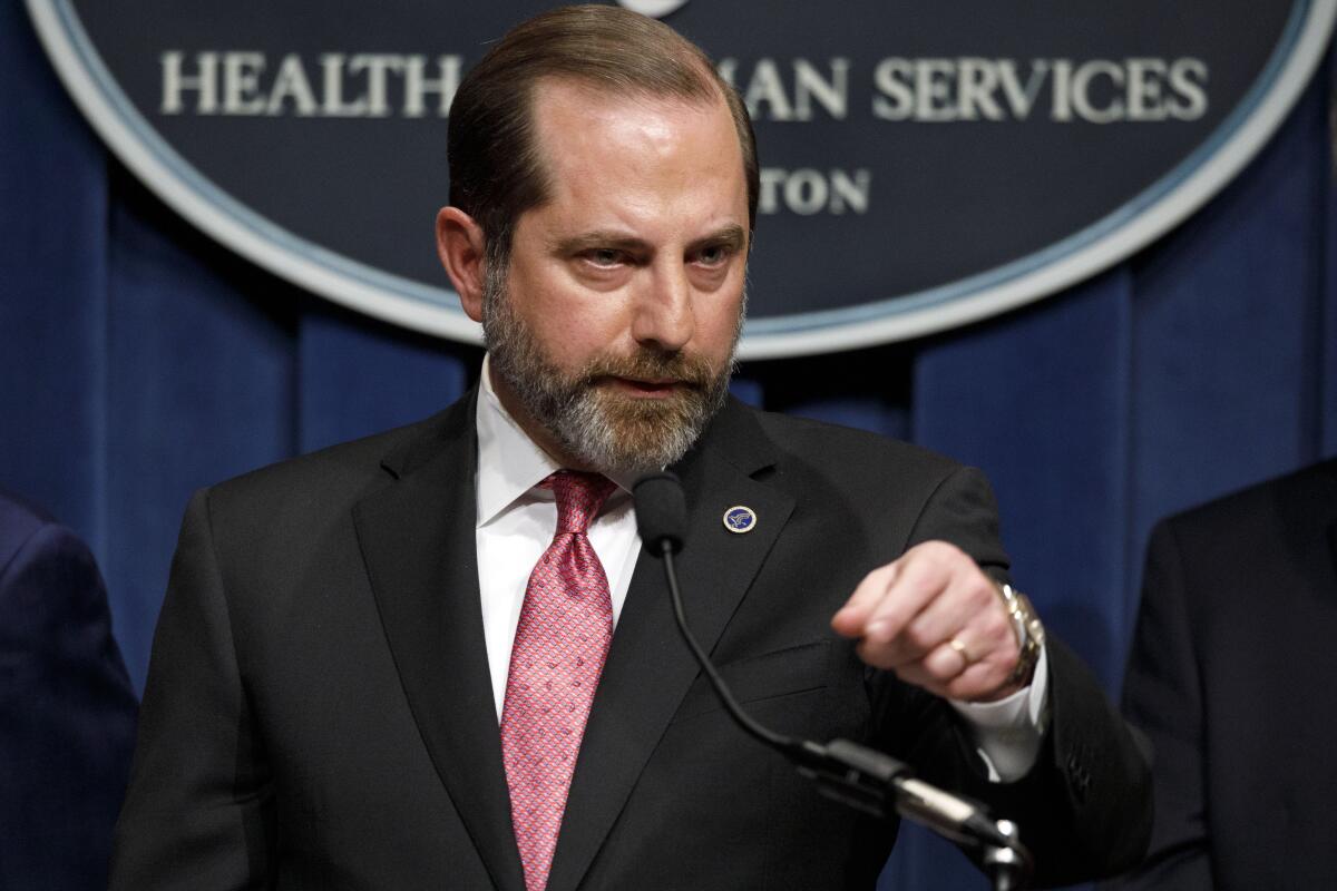 Health and Human Services Secretary Alex Azar