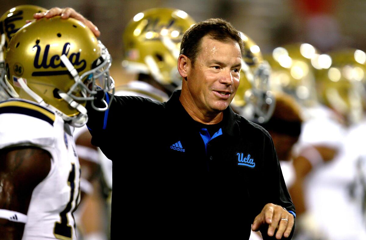 Coach Jim Mora's Bruins football team returns plenty of talent for a run at the Pac-12 Conference championship.