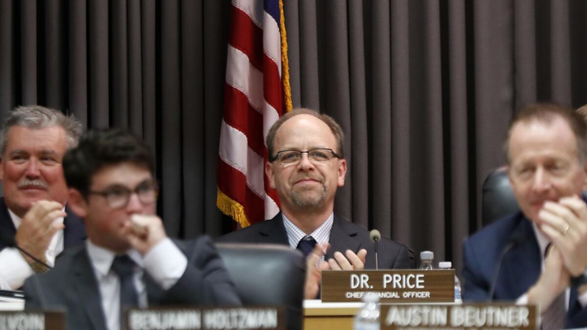 L.A. Unified Chief Financial Officer Scott Price called a budget shortfall "problematic," saying that L.A. Unified would fall into the red in four years.