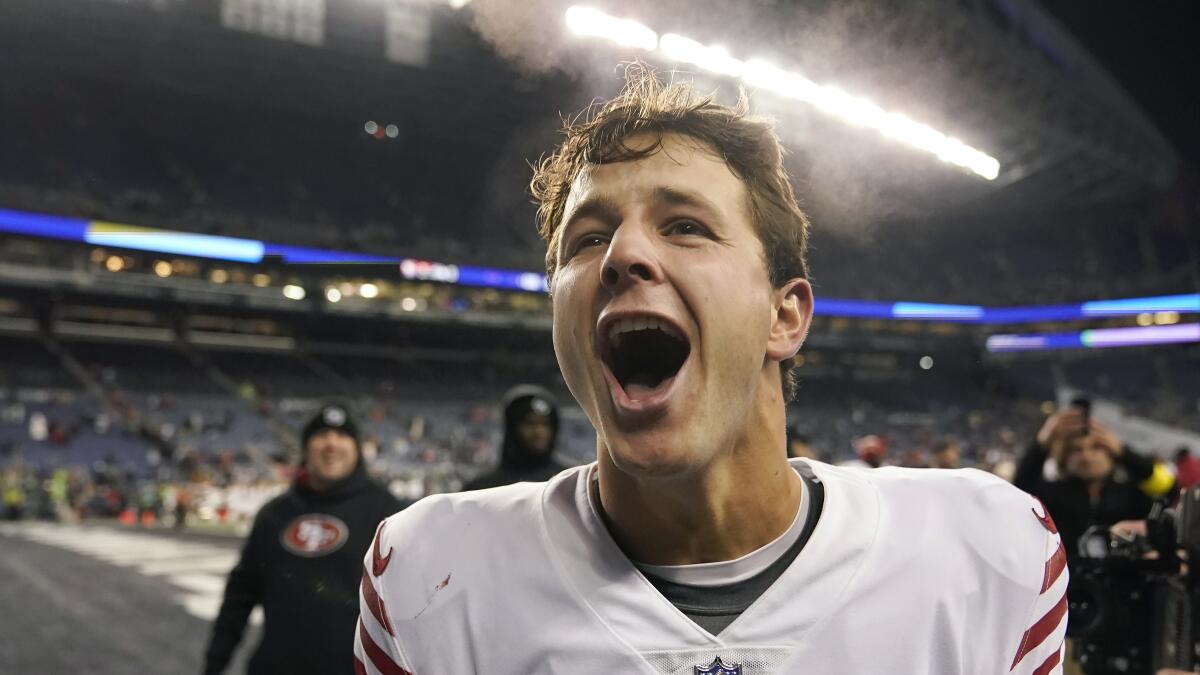 Purdy's 4 TDs lead 49ers past Seahawks 41-23 in playoffs - The Columbian