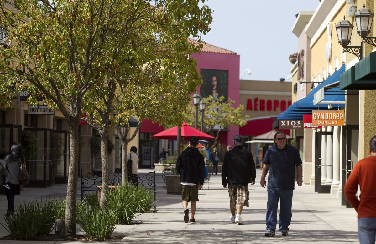 Las Americas Premium Outlets is packed with shoppers on the weekends. Like any mall, it draws a smaller number of shoppers on weekday mornings, such as the one shown here. — Earnie Grafton