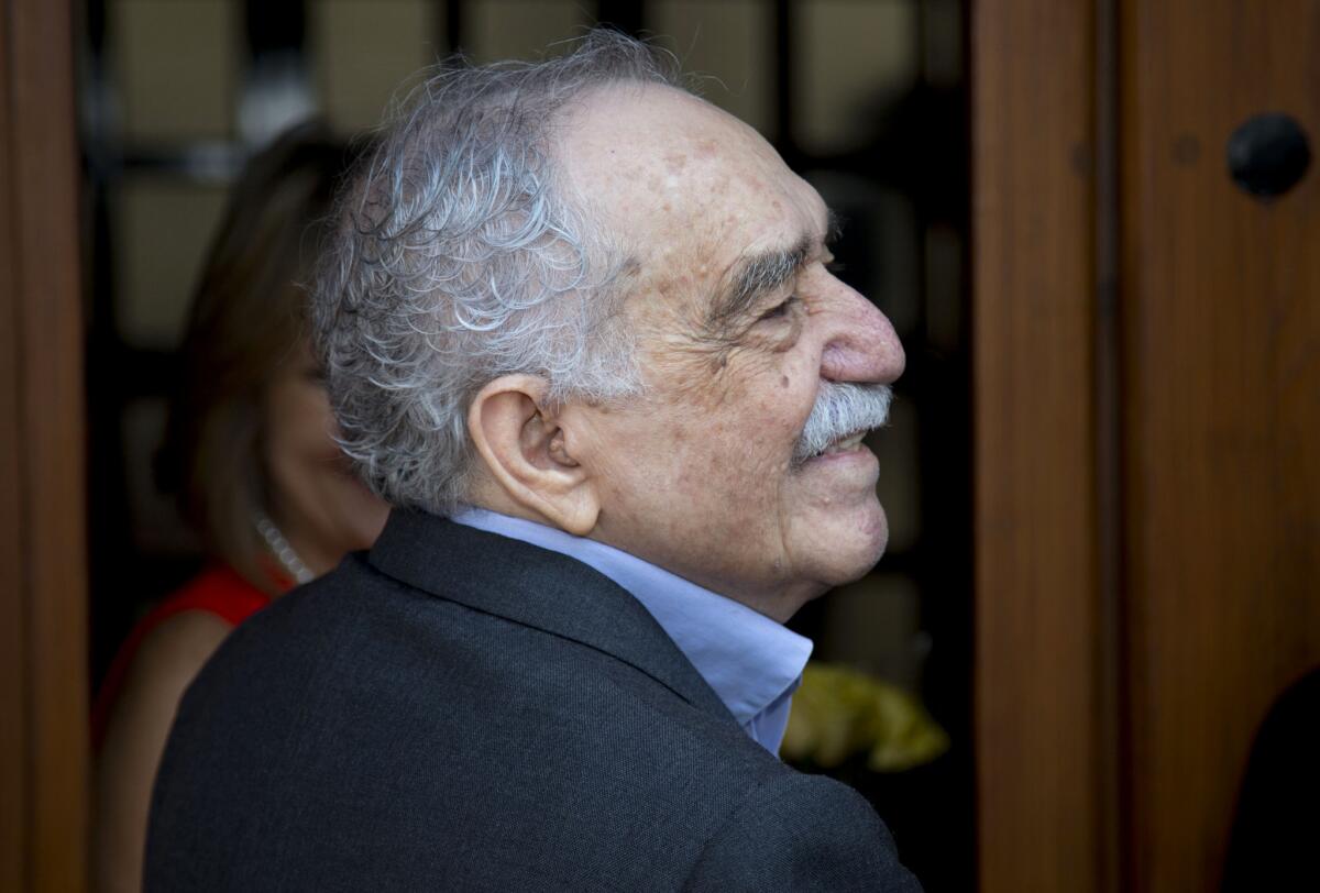 Gabriel Garcia Marquez on his 87th birthday in March. The Nobel Prize-winner was hospitalized Thursday in Mexico City.