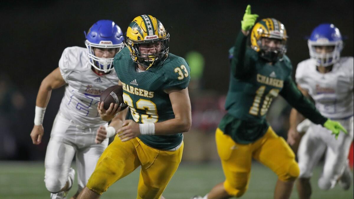 Host Edison High will be counting on linebacker Luke Hoggard (33) during the 20th annual Battle at the Beach seven-on-seven passing tournament on Saturday.