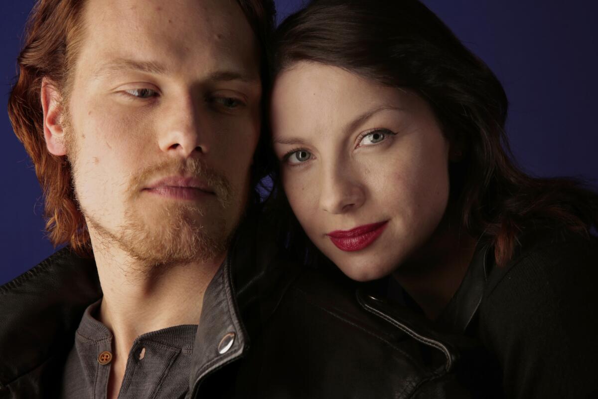 Sam Heughan and Caitriona Balfe portray Jamie and Claire in Starz's "Outlander."