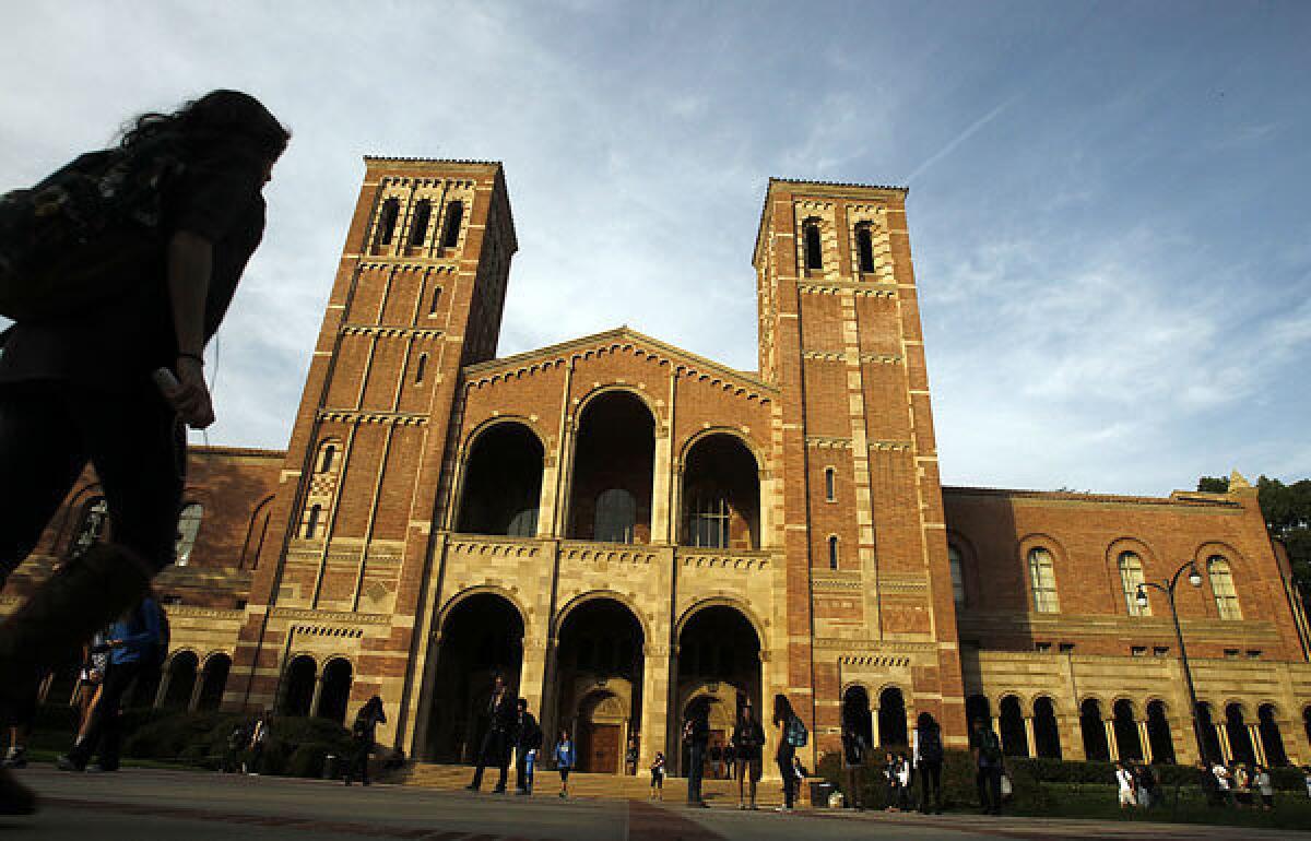 The UCLA campus, where police say a man sexually battered a woman.